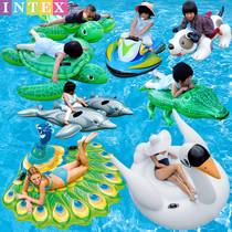  Childrens water inflatable swimming ring Flamingo cartoon water horse adult beach water play photo turtle floating row