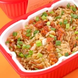 Самоупотребление рисового фаст -фуда Офис спальня вкусное удобство ленивый обед, ужин, еда, еда, рис с отоплением, рис