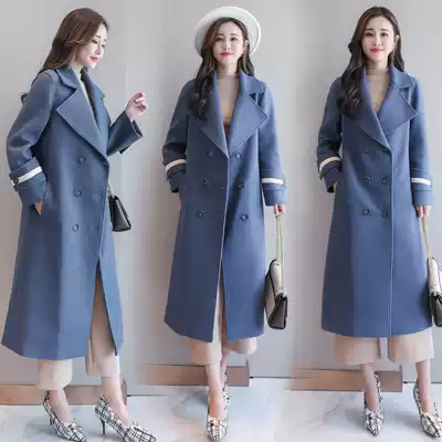 Woolen coat women's autumn and winter clothes 2020 new Korean version of the medium and long version of the loose Korean version of the popular temperament woolen coat