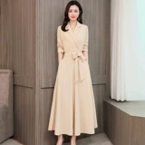 Весеннее платье, модная красная длинная юбка, коллекция 2023, городской стиль, яркий броский стиль, в корейском стиле