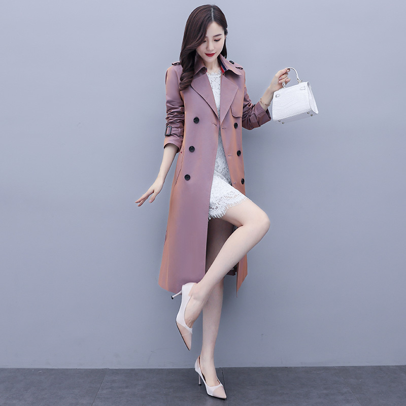 Windbreaker women's mid-length version 2022 spring new women's spring and autumn temperament British style spring loose coat coat