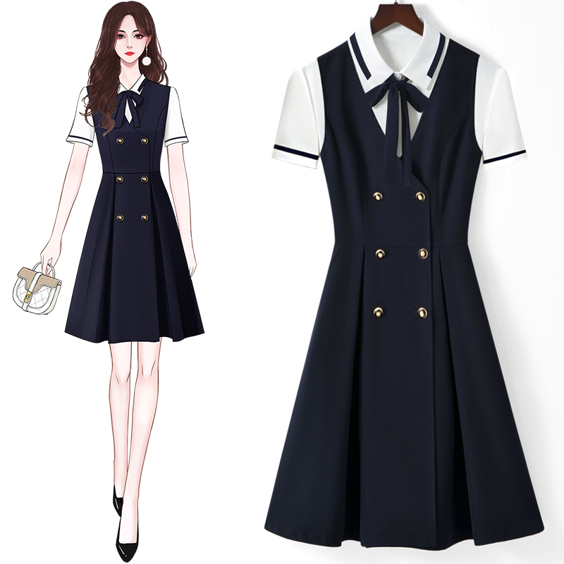 Professional Vest Dress Suit for Women, New Spring and Summer Style, Elegant Teacher Kindergarten Preschool Teacher Shirt Vest Dress Front Desk