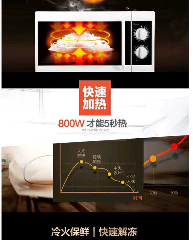 giá lò vi sóng panasonic Lò vi sóng WEILI / power 23MX09 phẳng hộ gia đình 23L chính hãng dung tích lớn lò nướng không dầu