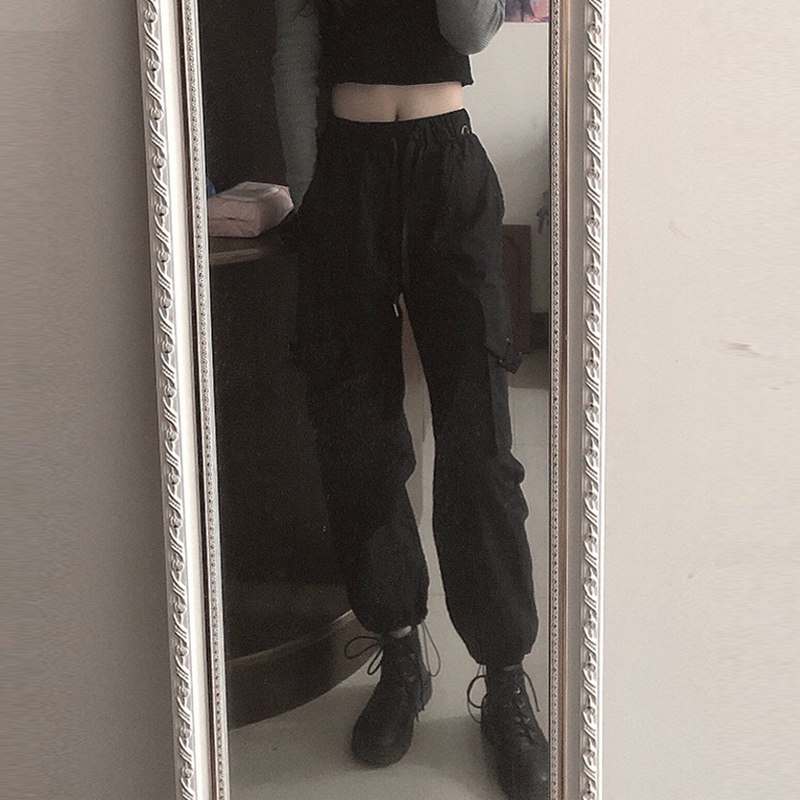 Overalls women are thin, high waist, small, beam feet, loose summer thin section, spring section 2020 new large size fat mm