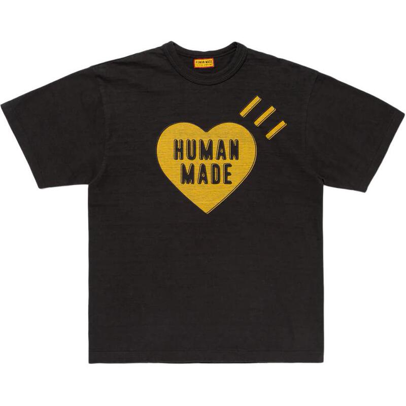 Human Made Japan Osaka Nishizaichyo Limited Edition Heart Logo Printed Round Neck Short-Sleeved T-Shirt, Unisex