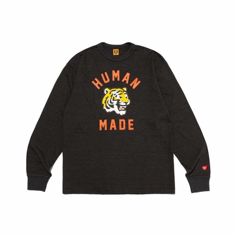 Human Made Ss26 Autumn/Winter Series Letter Tiger Print Round Neck Long Sleeve T-Shirt Unisex