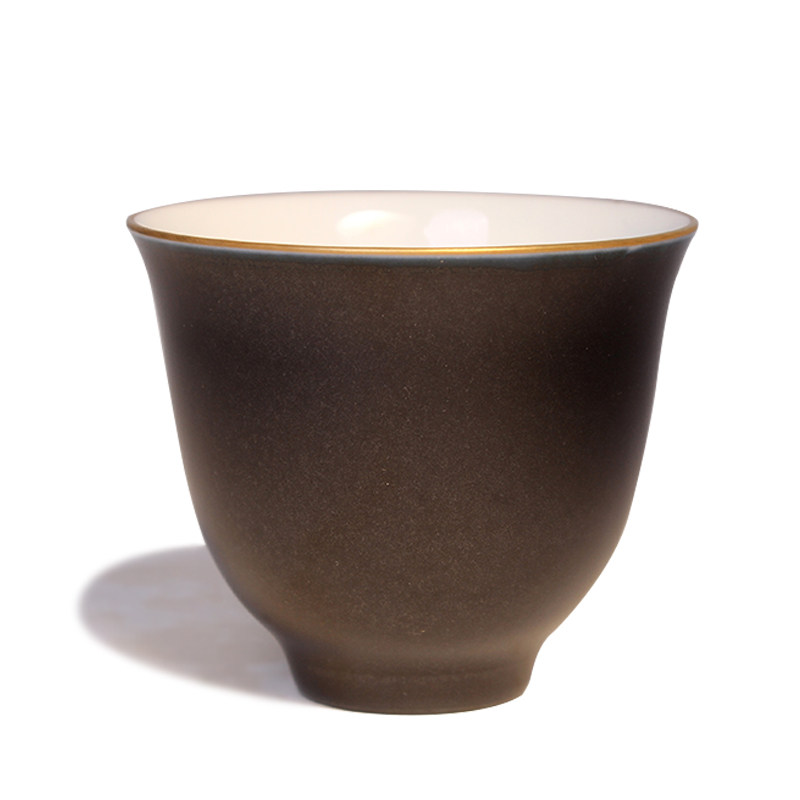 Taiwan Zixuotang Teacup No light Black glaze Qingfeng Cup Tracing Jinkou Teacup Tasting cup Ceramic tea set handmade