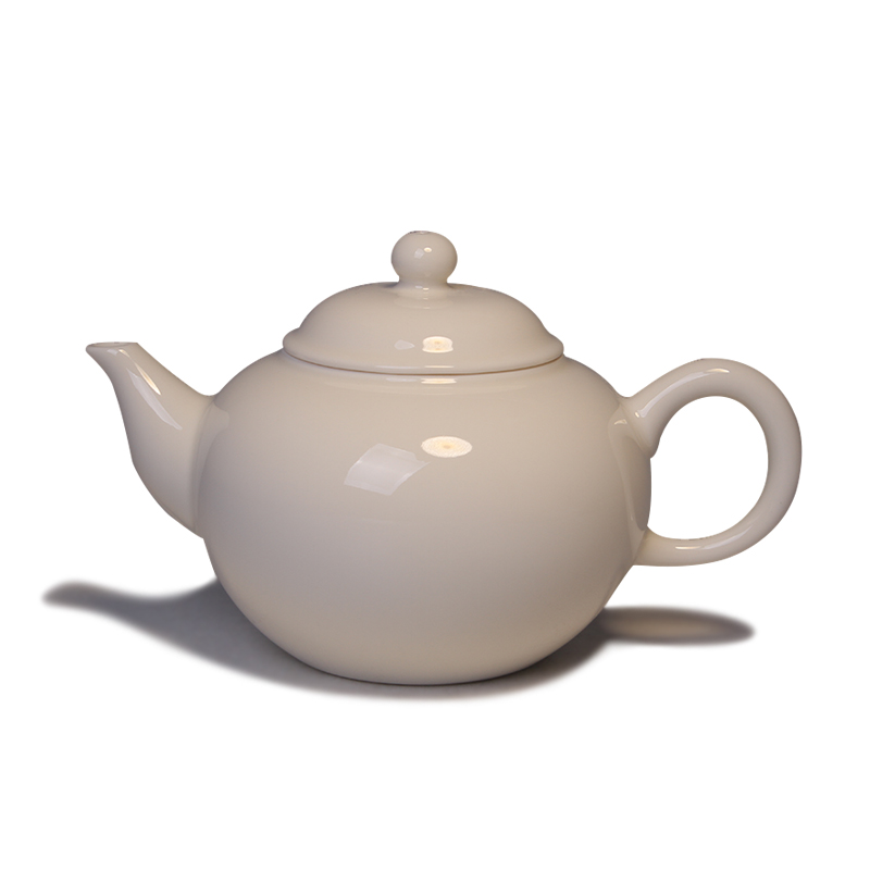 Taiwan TriTaipei Teapot Teapot White R55 Standard Horizontal Pot Home White Porcelain Pot Kung Fu Tea With Single Tea Pot
