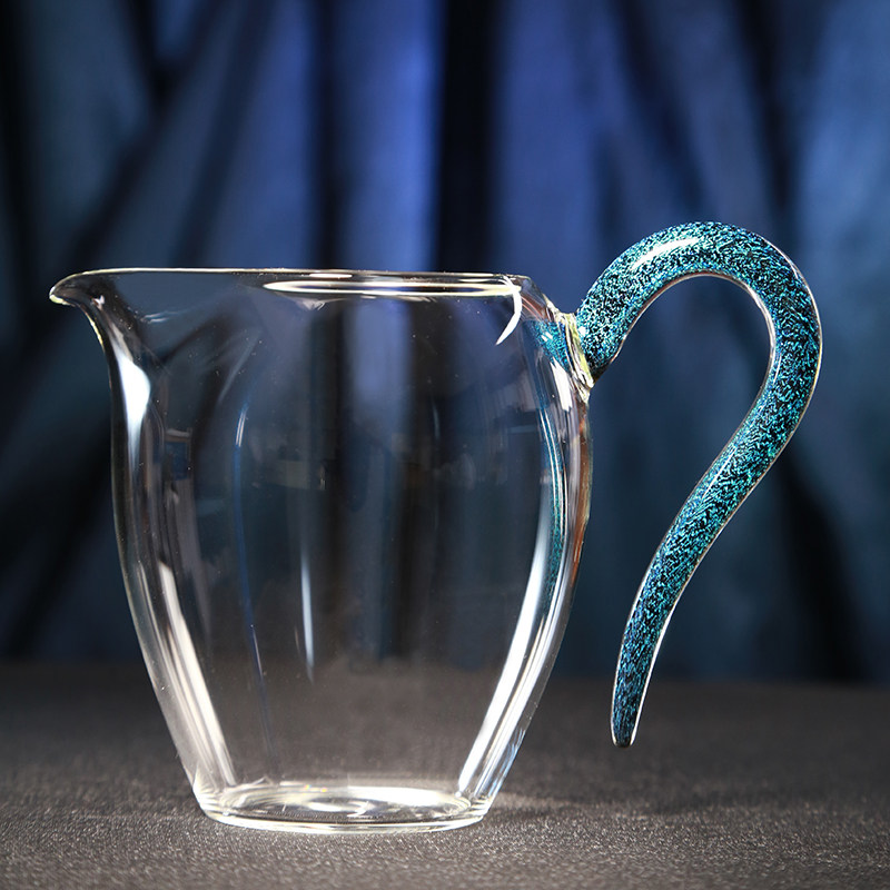 Taiwan Ziyou Tang handmade heat-resistant glass big egg cup Fair cup tea cup Uniform cup of tea sea