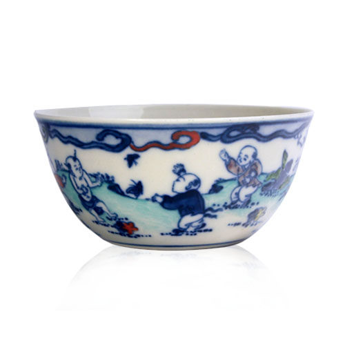 Taiwan ceramist Li Cunren Cunrentang hand-painted bucket color urchin pattern wash inside and outside the antique tea cup
