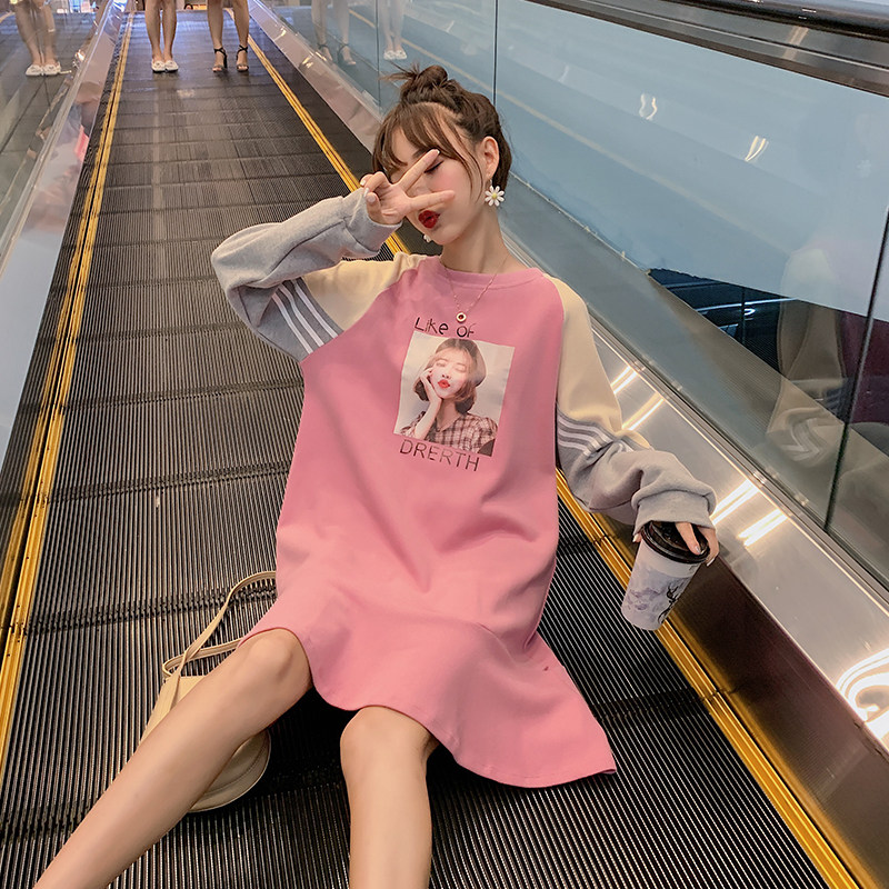 Pregnancy Woman Dress Autumn Dress Dress Dress Dress Dress 2019 New Loose Coat Of Wear Fashion Dresses Fashion Dresses Gestation Dresses-Taobao