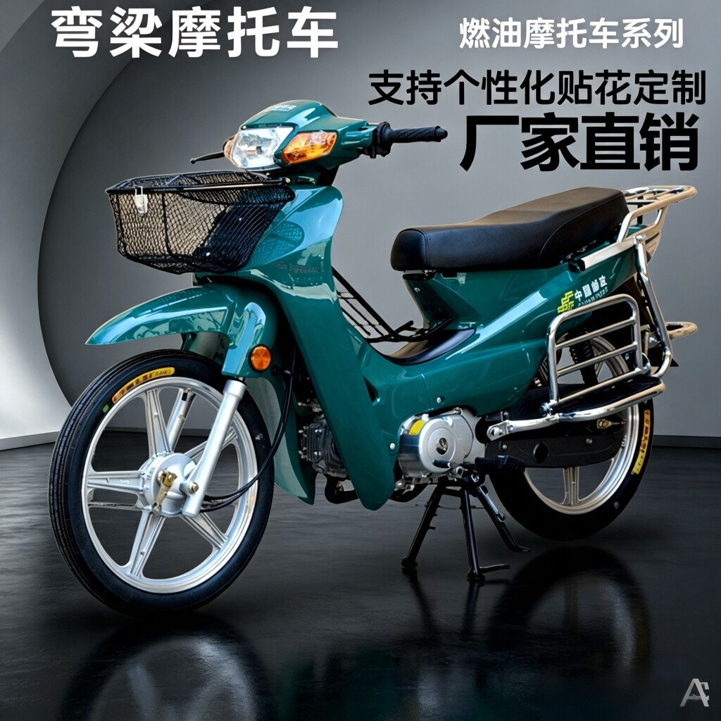 จักรยานยนต์ขนาดเล็ก ประหยัดน้ำมัน รุ่นใหม่ ขนาด 110 ซีซี ระบบหัวฉีดไฟฟ้า สามารถจดทะเบียนได้ สกูตเตอร์เพื่อการตกปลาและการเดินทางในเมืองที่ประหยัดน้ำมัน