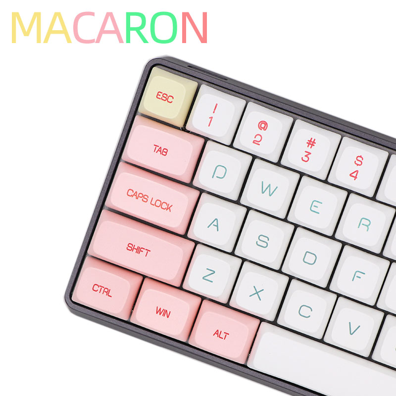 Macron macarons theme sublimation PBT keycaps GH60 64 68 87 104 660m 980m keyboard