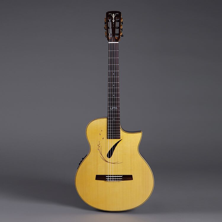 LPTA professional finger-playing acoustic guitar GT-28S nylon electric box Stage performance playing and singing guitar send bag