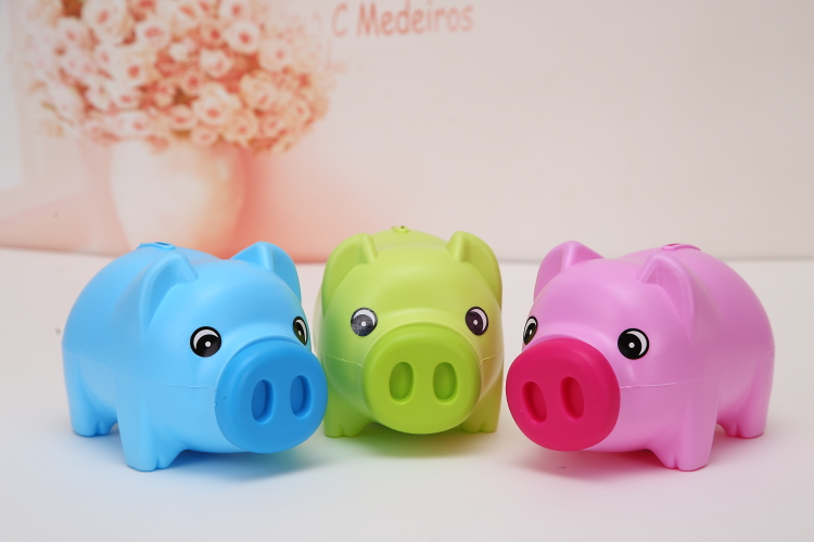 Trẻ em dễ thương phim hoạt hình heo đất heo tiền gửi tiền nhựa heo cặp vợ chồng quà tặng đồ trang trí sáng tạo quà tặng kỳ nghỉ - Trang trí nội thất dcor phòng ngủ vintage