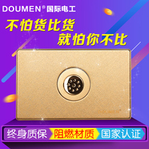 International electrician a sound and light control sensor switch type 118 champagne gold round combination switch socket package