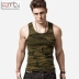 Ngụy trang vest nam mùa hè cotton Kiểu thể thao không tay thể dục cơ sở tập thể dục phù hợp với mồ hôi vest nam thiết bị quân sự thủy triều áo ba lỗ nam form rộng Lót