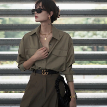 Café Blouse Women Loose Design Sensation 2022 Spring Dress Superior Sensation Blouse Retro Port Taste Long Sleeve Shirt