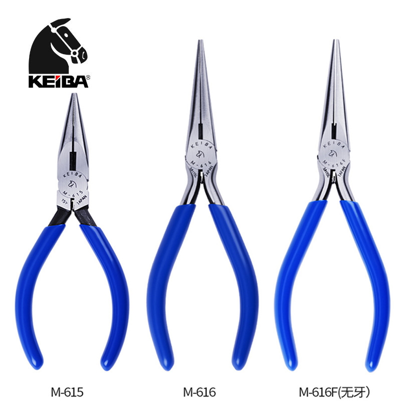 Japan imported KEIBA horse brand handmade pointed pliers lengthened tip DIY mini bent mouth jewelry jewelry pliers