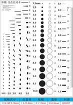 Film ruler thickened appearance stain gauge inspection scratch foreign body comparison sheet transparent film standard test card spot