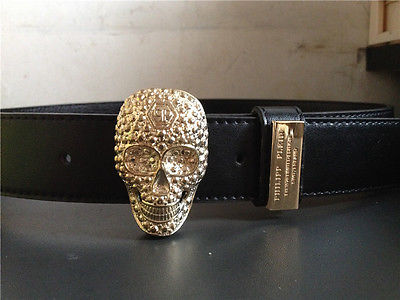 Mua sắm ở nước ngoài Philipp plein Pulan Sán Đầu xu hướng thời trang vành đai Nam và nữ - Thắt lưng thắt lưng nam đẹp