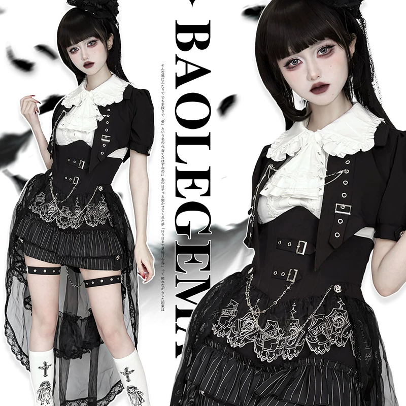 [Готовый запас] серия Raven Prince Lolita молодой гей наряд британский стиль разделенная подлинная версия