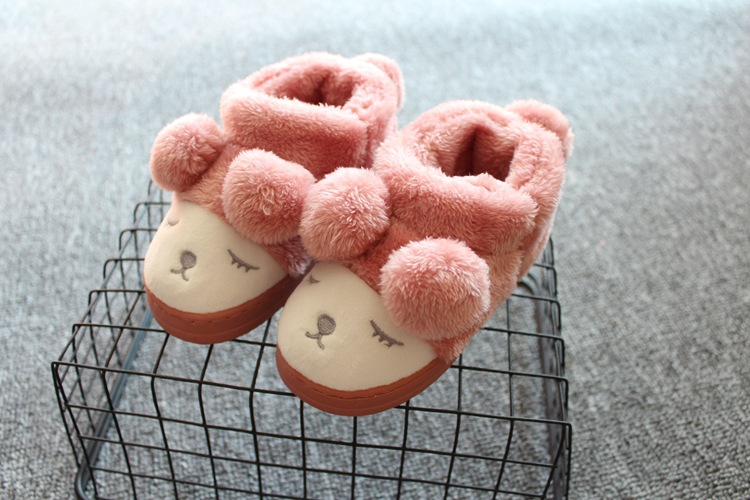 Chaussons enfants en suède pour hiver - semelle caoutchouc - Ref 1032481 Image 10