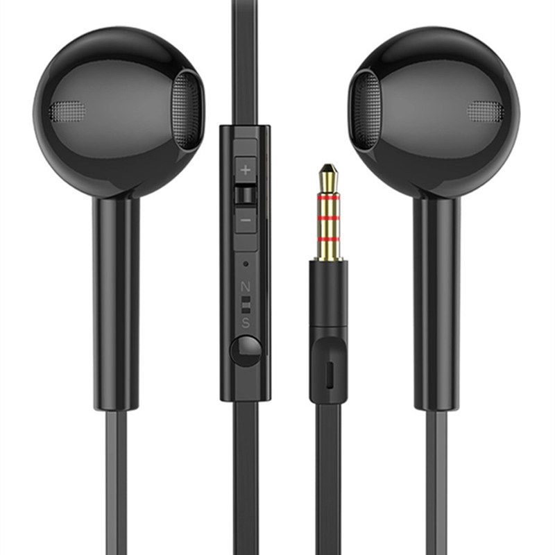 DDJ mobile phone wired headset in-ear sports earplugs with microphone computer available 3 5mm mm suitable for vivo apple millet universal glory Meizu android male and female wire control