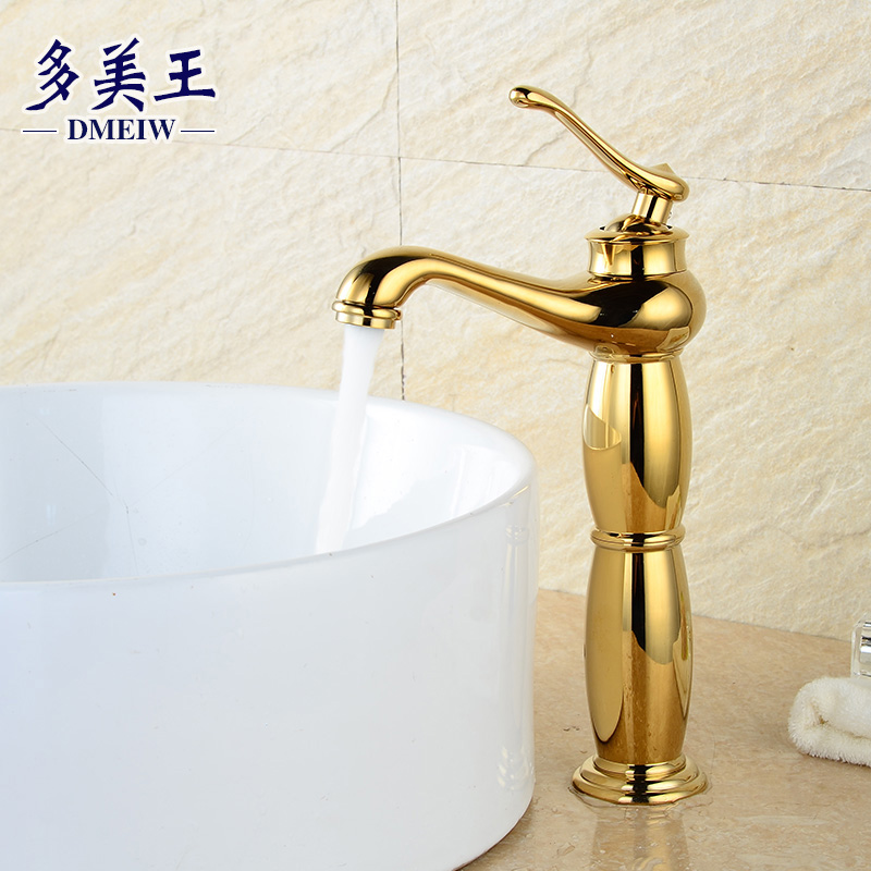 Multi-beauty king bathroom full copper material gilded tap surface basin tap terrace with gold plated tap 006