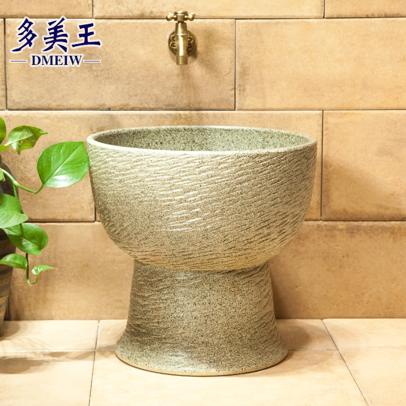 Restoring ancient ways is the balcony mop pool art ceramic floor mop basin to mop the floor toilet one big mop pool 41 cm diagonal carving
