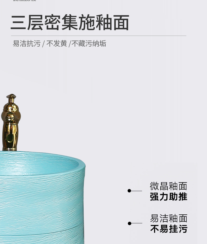 King beautiful ceramic column basin one contracted hotel toilet lavatory household Nordic pillar lavabo