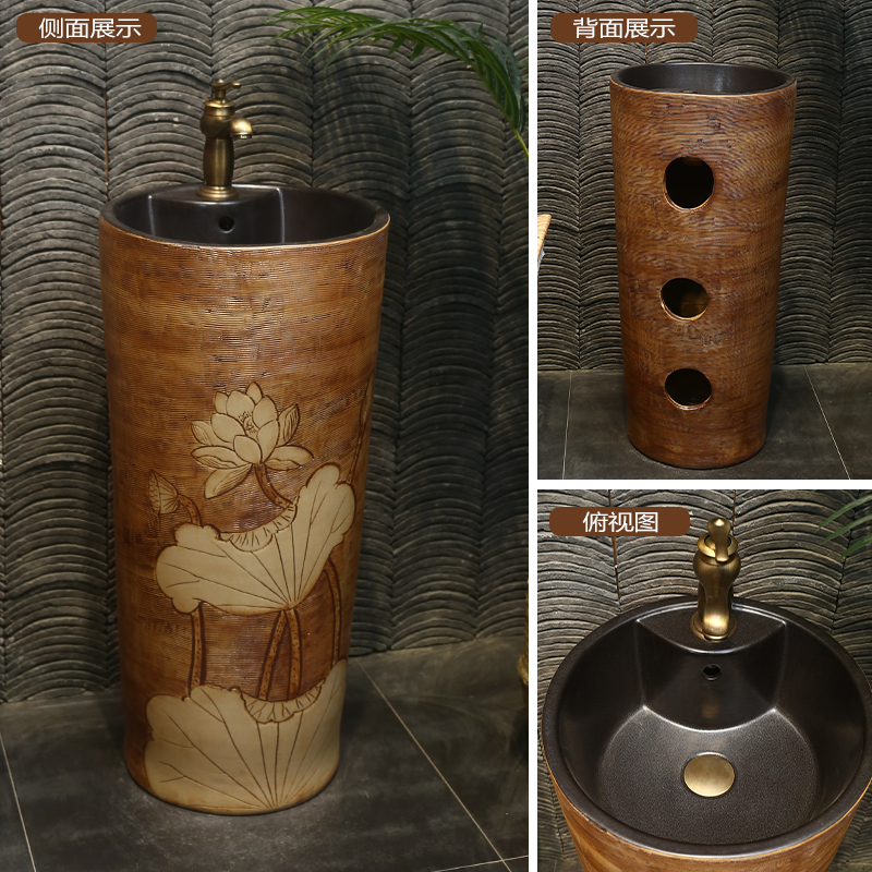 Tom king ceramic column pillar one vertical lavatory basin bathroom art restoring ancient ways the sink to the console