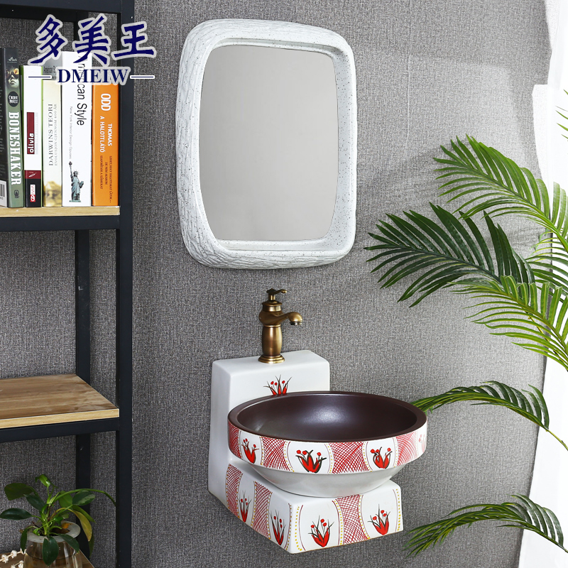 What king of archaize ceramic hanging for wash gargle toilet lavabo art home hang a wall lavatory basin