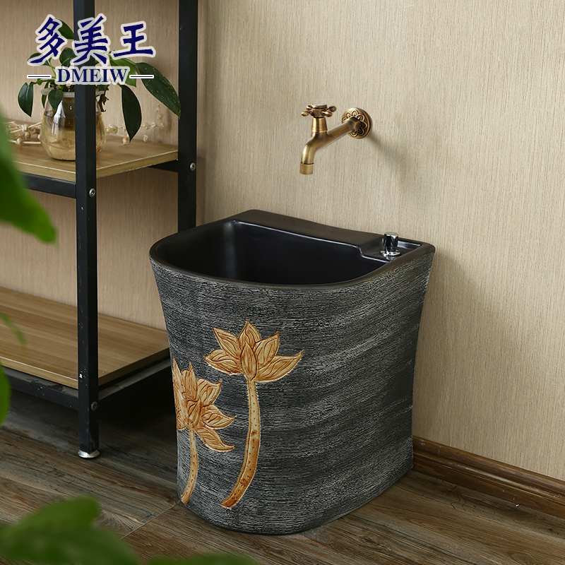 King beautiful ceramic mop pool home bathroom floor balcony mop pool mop pool to basin small trough pool