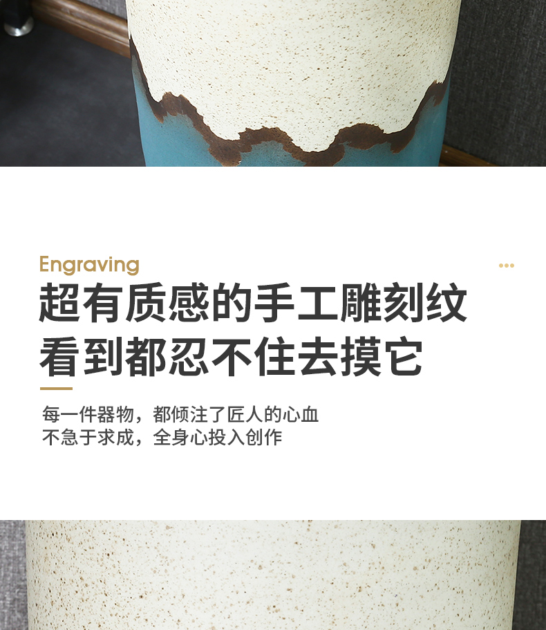 Basin of Chinese style restoring ancient ways ceramic column vertical integrated lavabo floor pillar lavabo art Basin