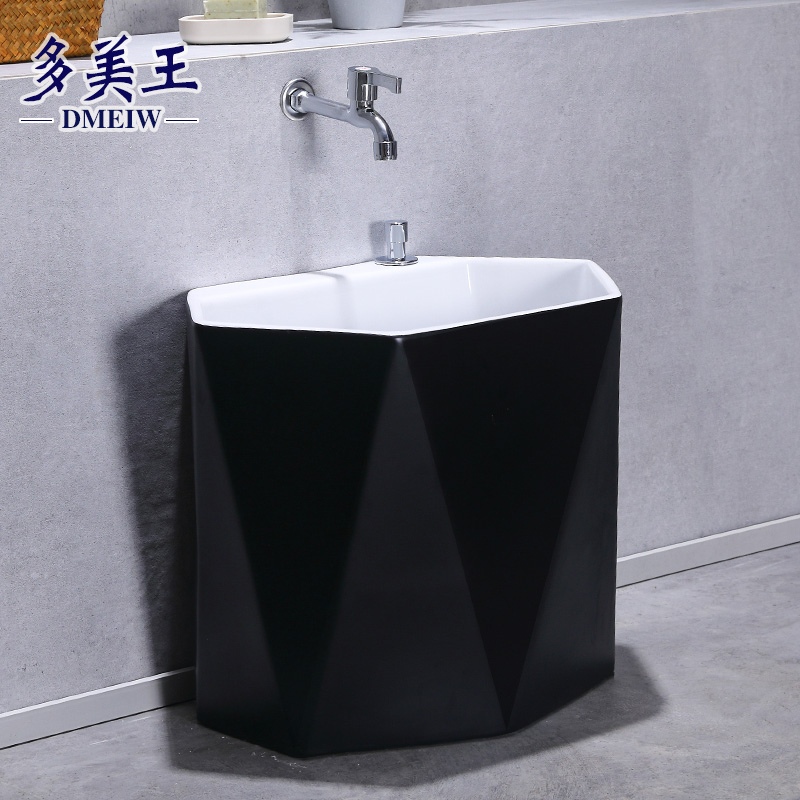 Eurostyle Large Mop Pool Home Wash Mop Pool Ground Basin Ceramic Mopping Pool Balcony Make-up Room Floor Style