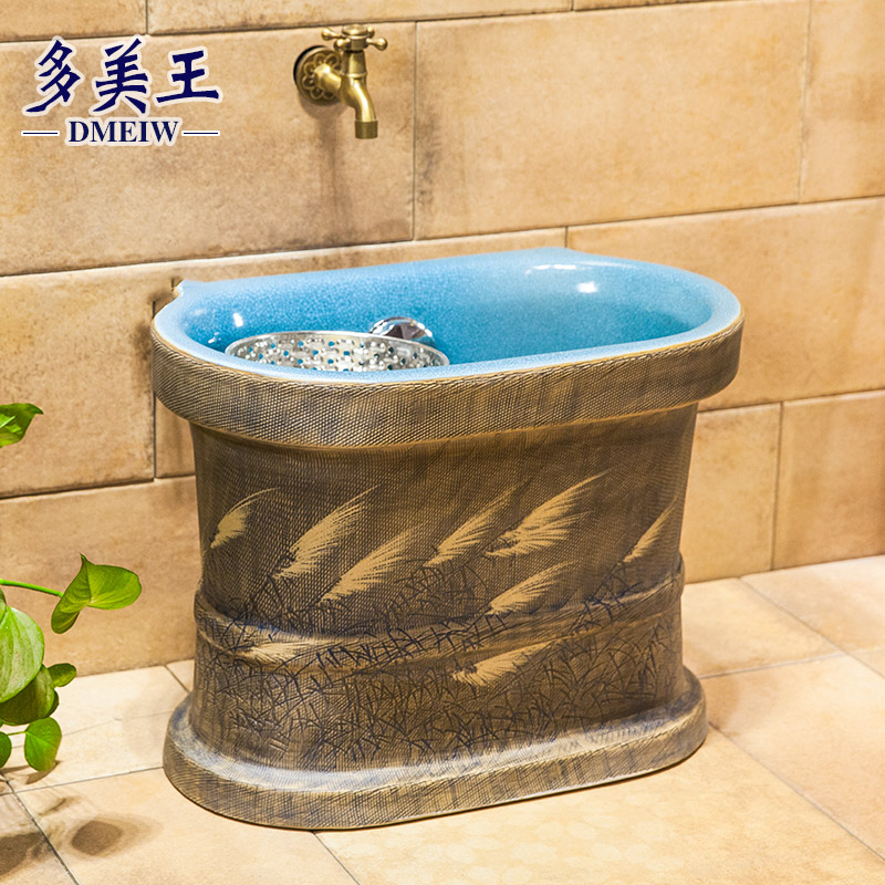 Ceramic balcony mop pool mop sink basin toilet tank washing mop mop pool to drag large water automatically