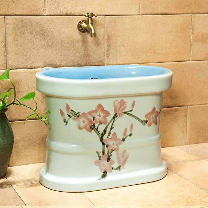 Ceramic art cleaning mop pool balcony towing basin bathroom home drive mop pool large mop pool tank