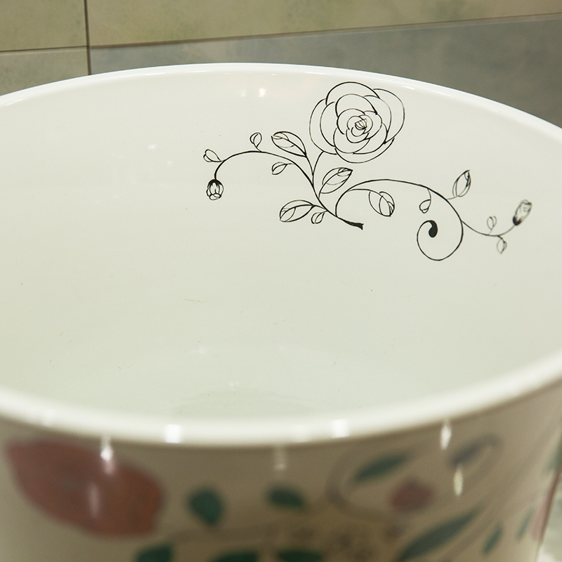 What king of jingdezhen ceramic art basin mop pool porcelain household balcony floor mop pool small mop pool