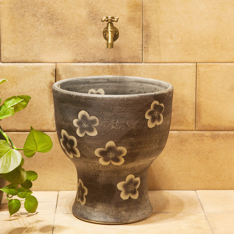 What king of ceramic art mop mop pool toilet basin balcony is suing small mop pool 35 cm in the ink