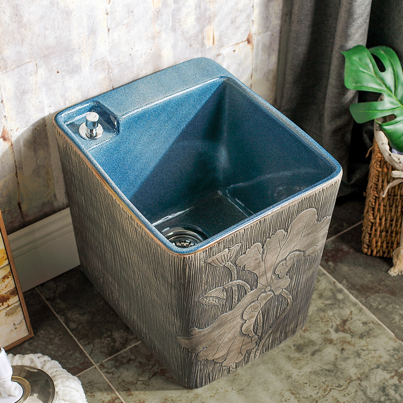 Tom king mop pool square household mop pool ceramic bathroom balcony floor mop pool mop pool tank