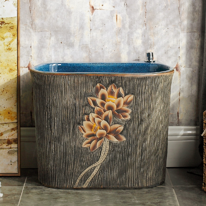 New Chinese style ceramic wash mop pool mop pool large balcony palmer pool mop pool mop basin bathroom home