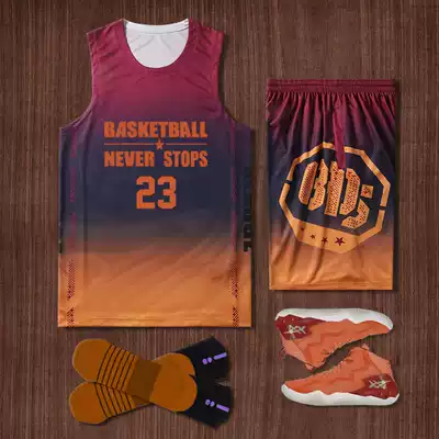 Basketball uniforms Customized Gradually basketball suits training uniforms, training uniforms, children's basketball uniforms, men's diy printing