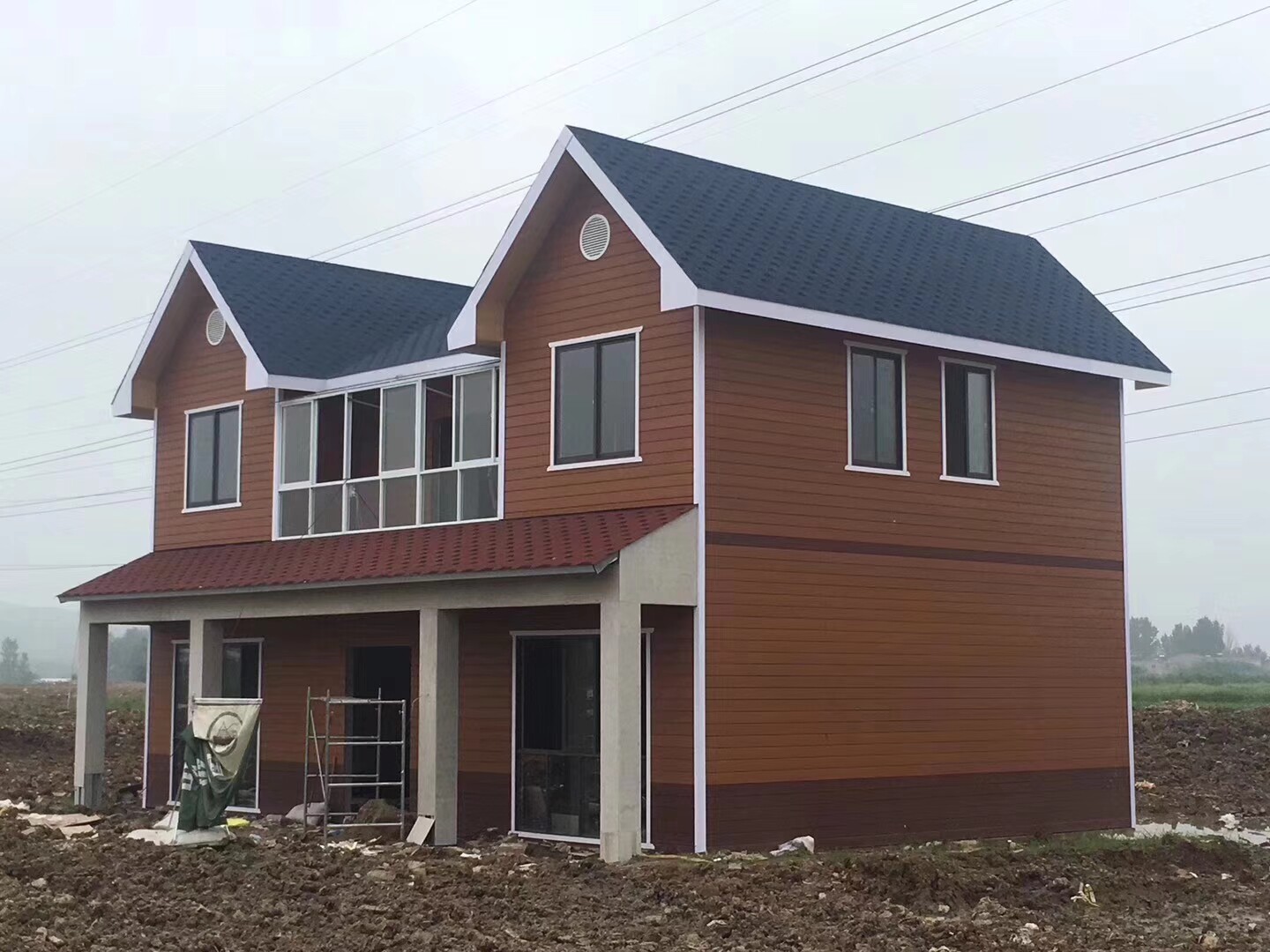 Hucheng direct sales of new environmentally friendly EO grade bamboo and wood fiber exterior wall gussets outdoor simple quick-install building materials waterproof and moisture-proof