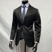 Quality Hard Goods Foreign Trade Factory Cut Tail Stock Male Black Spring Workout Business Plaid Casual Two Grain Buttons Little West Suit