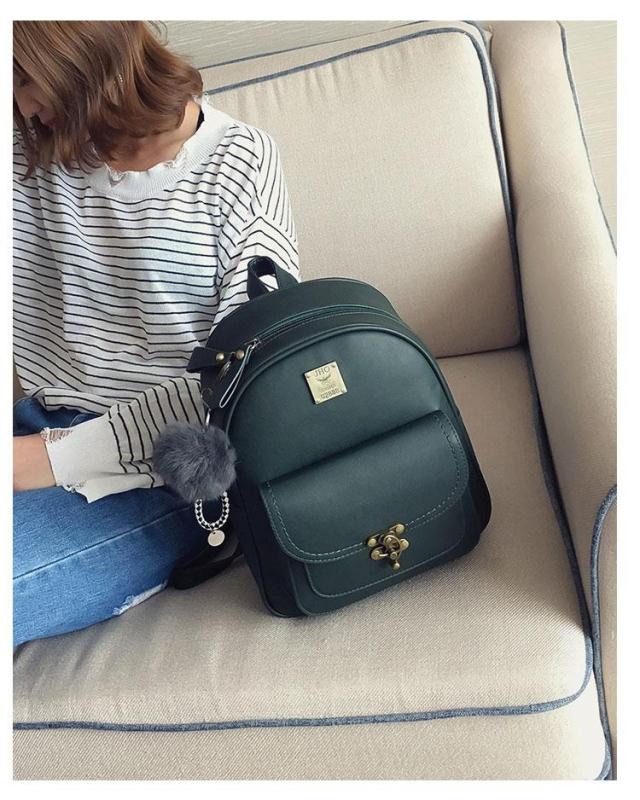 Của phụ nữ túi 2017 mới Châu Âu và Mỹ retro Người Anh vai túi nữ thời trang đơn giản cao đẳng gió bag pu leather ba lô balo nữ đẹp đi học