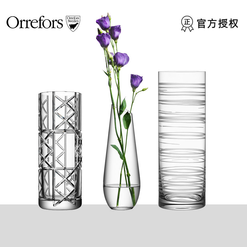 Швеция импортировала Orrefors ENJOY ENJOY серии хрустальных ваз прозрачное украшение гостиной цветочной композицией Изображение 1