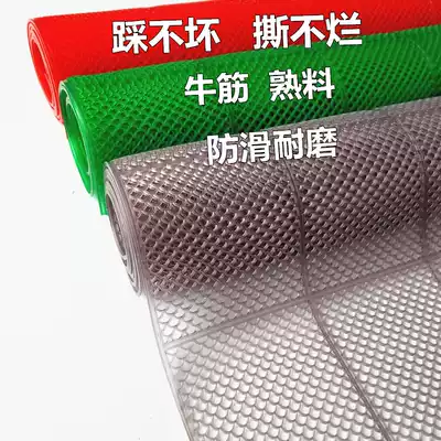 Non-slip mat PVC plastic red carpet water-proof hollow doormat Powder room toilet kitchen s-shaped mesh bathroom floor mat