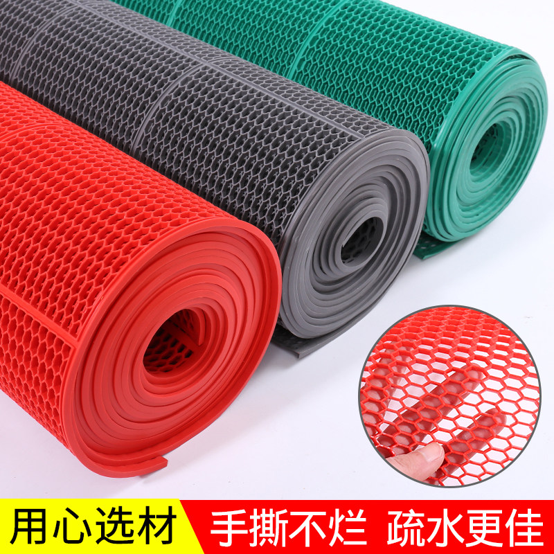 Pvc non-slip mat bathroom door mat toilet dressing room plastic carpet hollow mat waterproof oil-proof kitchen mat