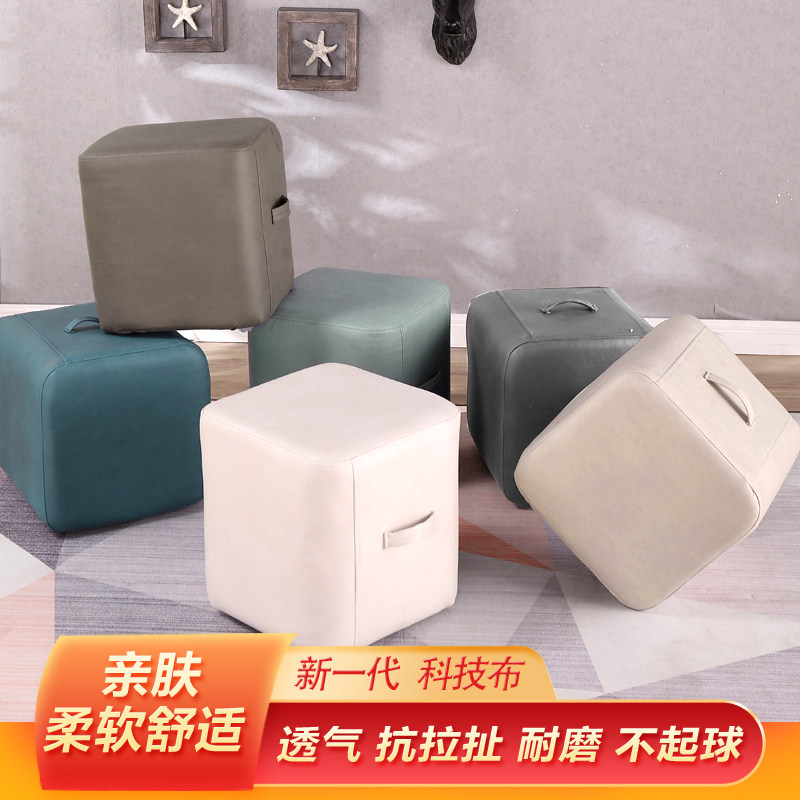 Tech cloth wash-free shoe stool wear shoe stool creative small square stool small stool sofa stool coffee table bench home low stool
